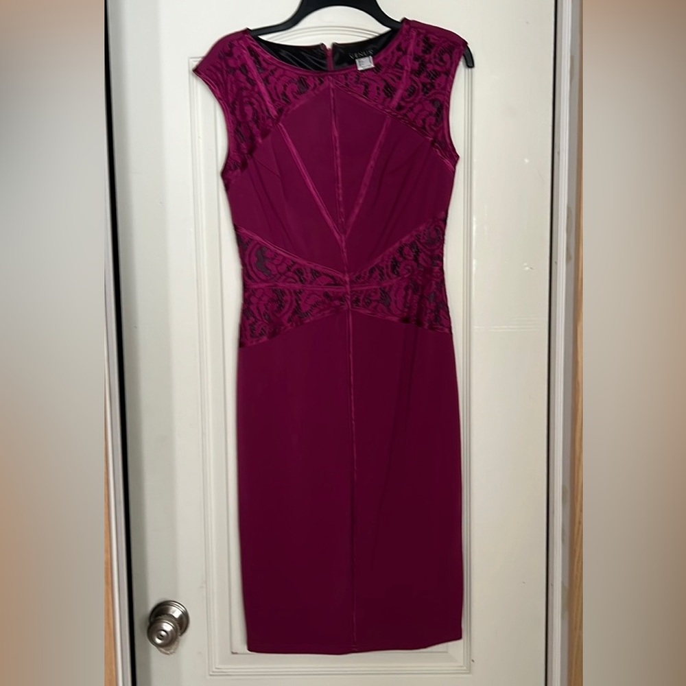 NWOT Venus purple dress with lace
